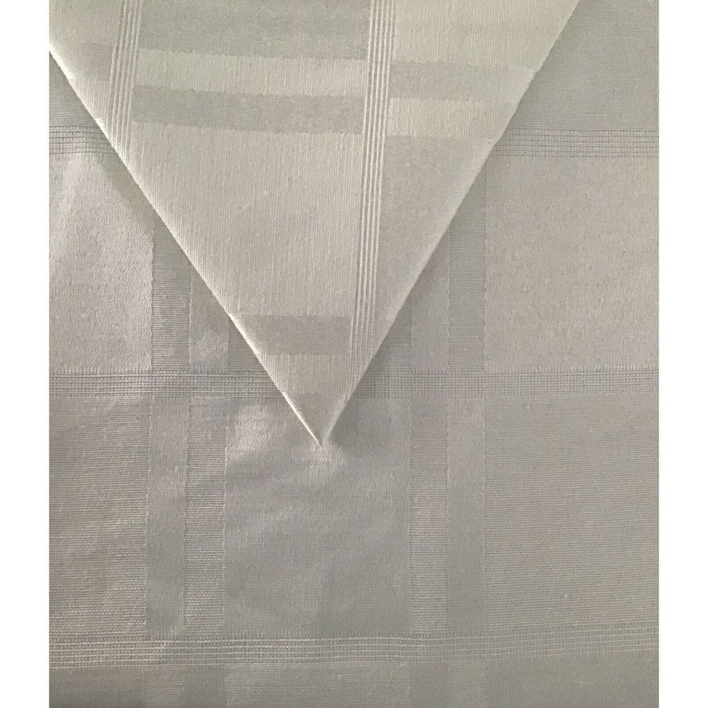 Huntington Home Holiday Tablecloth & 6 Napkin Set 70” Round White Damask - Picture 4 of 4